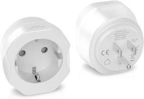 img 4 attached to 🔌 VINTAR Europe to US Plug Adapter [1-Pack] – American Outlet Converter, Indoor Use Only, CE Listed | White