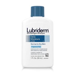 img 4 attached to 🧴 Lubriderm Daily Moisture Hydrating Unscented Body Lotion with Vitamin B5 - Non-Greasy and Fragrance-Free | 1 fl. oz | Ideal for Normal to Dry Skin