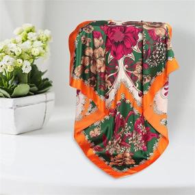 img 2 attached to Scarves Vintage Square Feeling Bandana Women's Accessories and Scarves & Wraps