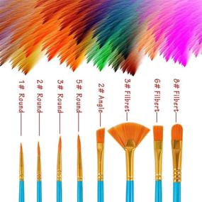 img 2 attached to Maxdee 24 Colors Acrylic Paint Set: Ideal Art Kit for Beginners, Includes 8 Paint Brushes - Perfect for Painting Canvas, Clay, Glass, Wood, Fabric, Ceramic & Crafts - Complete Gift Set for Kids & Adults