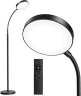 🟢 joofo led floor lamp with remote and touch control - 1 hour timer, 4 color temperatures, stepless dimmer - ideal for living room, bedroom, office - black логотип