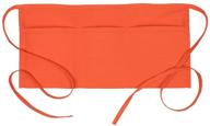 fame original 3 pocket waist apron 18132 in orange - unisex, one size fits most - versatile and stylish apron logo