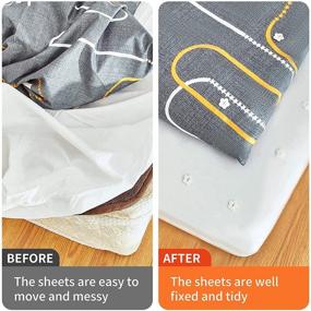 img 3 attached to 🛏️ Inktells Fitted Sheet Clips: Innovative Solution for Securing Bedding Sheets with No Pins, Ideal Comforter Fasteners, Perfect for Quilts, Duvet Covers, Tablecloths - Equipped with Safety Needle and Button