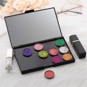 img 1 attached to Allwon Empty Magnetic Plastic Eyeshadow Makeup Palette with 15 Adhesive Empty Palette Metal Stickers: Organize Your Eyeshadows, Lipsticks, Blushes, and Powders Effortlessly