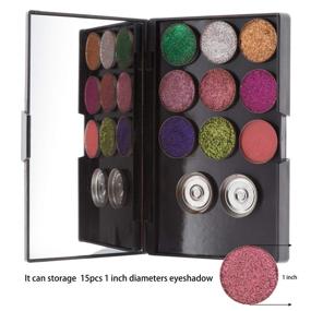 img 2 attached to Allwon Empty Magnetic Plastic Eyeshadow Makeup Palette with 15 Adhesive Empty Palette Metal Stickers: Organize Your Eyeshadows, Lipsticks, Blushes, and Powders Effortlessly