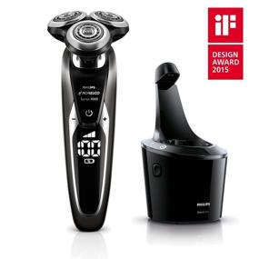 img 3 attached to 🪒 Philips Norelco Shaver 9700: SmartClean, Rechargeable Wet/Dry Electric Shaver with Cleansing Brush (S9721/89)