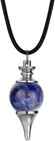 img 1 attached to 💎 Eye-catching JUNHAN Gemstone Pendulum Divination Jewelry for Boys