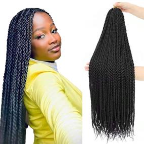 img 4 attached to Senegalese Crochet 24Strands Synthetic Braids
