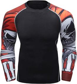 img 4 attached to 👕 Fanii Quare Men's Soft Fit Long Sleeve Workout Rashguard: Advanced Cooling and Compression Fitness Shirt