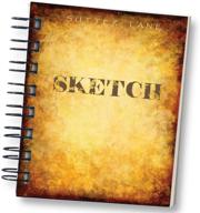 📚 pocket-sized classic gold sketchbook for drawing and mixed media – 4"x5" spiral bound artist drawing pad/sketch journal logo