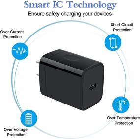 img 1 attached to HOOTEK 2Pack 20W USB C Fast Charger Block - Power 🔌 Delivery PD3.0 Wall Charger Adapter for iPhone 13/12 Pro Max/11/XR/XS/X/8/iPad Pro/Pixel5/XL/Samsung Galaxy S21/S20/S10/Plus/Ultra/Note20