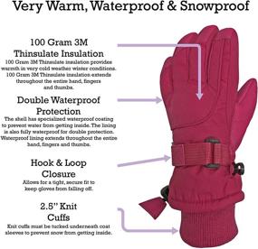 img 3 attached to N'Ice Caps Kids Extreme Cold Weather Gloves and Mittens - 100g Thinsulate, Waterproof Winter Gear