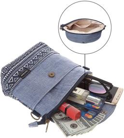 img 3 attached to Wallet Canvas National Crossbody B Grey Women's Handbags & Wallets in Crossbody Bags