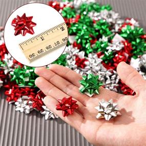 img 3 attached to 🎁 Add Festive Sparkle with Tatuo 240 Mini Gift Wrap Bows - Perfect for Christmas, Birthdays, and Party Favors!