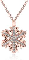 ❄️ swarovski elements crystal snowflake necklace pendant for women, ladies, mom & teen girls logo