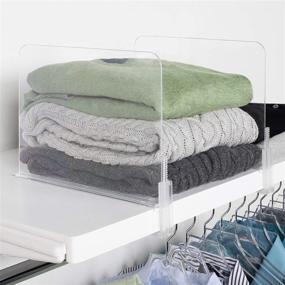 img 4 attached to 📚 Richards Clear Acrylic Closet Shelf Divider Separator 6 Pack - Ultimate Storage and Organization Solution for Bedroom, Bathroom, Kitchen, and Office Shelves (9875300-3)