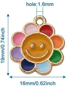 img 2 attached to Beadthoven Smiling Pendants Rainbow Sunflower