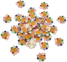 img 4 attached to Beadthoven Smiling Pendants Rainbow Sunflower