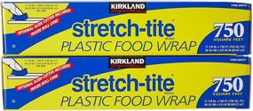 img 1 attached to 📦 Kirkland Signature Stretch Tite Plastic Wrap Pack, 750ft x 1in (1500 Sqft), 2-Pack