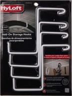 🔗 hyloft 00212 add-on storage hook accessory for hyloft model-540 ceiling rack, 4 pack, white logo