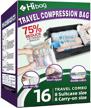 compression 16 pack roll up storage 16 travel logo