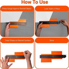 img 2 attached to SKILLA Contour Gauge Profile Tool With Lock (10+5 INCH) - Irregular Profile Shape Duplicator & Copy Template for Curved Shapes - Flooring Tile DIY Tool Ruler - Woodworking Carpenter Pencil - Multi-Use Tool