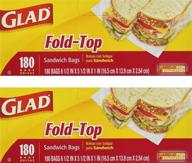 glad fold top sandwich 🥪 bags: 360-count plastic bags, perfect for on-the-go! logo