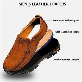 img 3 attached to TFO Leather Loafers Walking Trekking Men's Shoes