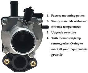 img 1 attached to 🔧 Engine Coolant Thermostat Housing with Sensor Gasket for Chevrolet Cruze/Sonic/Trax 2011-2017, Replaces OEM Part 25192228