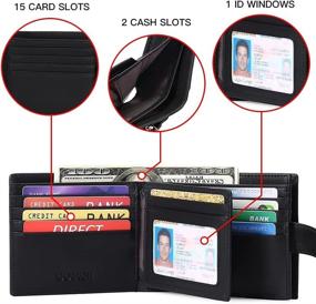 img 3 attached to 💼 GOIACII Capacity Men's Genuine Leather Wallets with Blocking Technology: Card Cases & Money Organizers