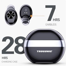 img 2 attached to Trogonic TE1 Wireless Earbuds: Bluetooth 5.0 IPX5 Waterproof True Wireless Earbuds with Mic - Deep Bass, Sports Headphones with Charging Case