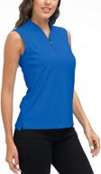 🎾 sleeveless tennis polo: women's mofiz active t-shirt for golf, sports & athletes логотип