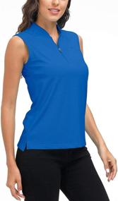 img 4 attached to 🎾 Sleeveless Tennis Polo: Women's MoFiz Active T-Shirt for Golf, Sports & Athletes