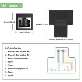 img 3 attached to Улучшите свою сетевую связь с адаптером Ethernet Splitter - RJ45 LAN Network Internet Splitter для кабелей Cat5, Cat5e, Cat6, Cat7 - комплект из 2 штук.