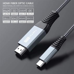 img 1 attached to 🔌 6ft/1.8m USB C to HDMI Cable 4K Adapter - ITD ITANDA USB 3.1 Type-C Male to HDMI Male Cable [Thunderbolt 3 Compatible] for MacBook Pro 2016, MacBook 2015, Samsung Galaxy S8/S8+