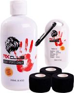 rxclub liquid chalk combo - 2-in-1 bottles with weightlifting tape - improve your grip for crossfit, climbing & more logo