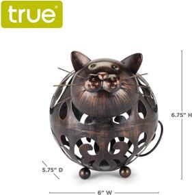 img 2 attached to 🐱 True Whiskers Cat Cork Holder: Stainless Steel with Rustic Finish - Set of 1, 6.8" - Elegant and Functional Cork Storage Solution for Cat Lovers