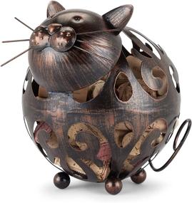 img 4 attached to 🐱 True Whiskers Cat Cork Holder: Stainless Steel with Rustic Finish - Set of 1, 6.8" - Elegant and Functional Cork Storage Solution for Cat Lovers