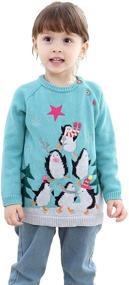 img 4 attached to 🎅 Shineflow Unisex Kid's Rudolph Reindeer Red Nose Ugly Christmas Sweater Jumper: Festive Fashion for Children