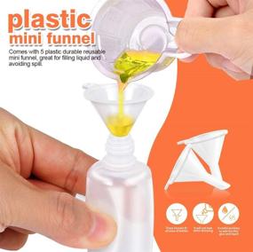 img 1 attached to 🖌️ 10 PCS Precision Tip Applicator Bottle: FANDAMEI 5 Color Glue Applicator with Mini Funnel - Perfect for Alcohol Ink, DIY Quilling, Crafts, and Acrylic Painting