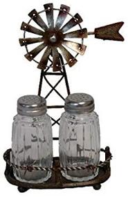 img 2 attached to Whimsical Windmill Salt and Pepper Shaker Set: Quirky Kitchen Décor