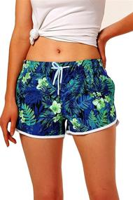 img 3 attached to Shorts Athletic Hawaiian Tropical Pockets Women's Clothing in Swimsuits & Cover Ups