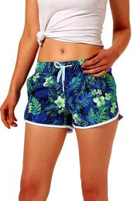 img 1 attached to Shorts Athletic Hawaiian Tropical Pockets Women's Clothing in Swimsuits & Cover Ups