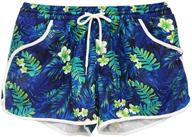 shorts athletic hawaiian tropical pockets women's clothing in swimsuits & cover ups logo