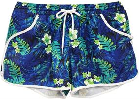 img 4 attached to Shorts Athletic Hawaiian Tropical Pockets Women's Clothing in Swimsuits & Cover Ups