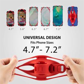 img 3 attached to 🚲 Bone Bike Tie 4 Bike Phone Mount: Universal Silicone Holder for 4.7"-7.2" Devices - Luminous & Face ID Compatible
