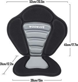 img 1 attached to Deluxe Padded Kayak Seat with Adjustable Backrest Support - WOOWAVE Canoe Seat for Fishing & Boating, Comfortable High Back Cushioned Seat with Detachable Storage Bag