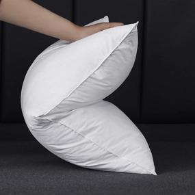 img 4 attached to 🛏️ Alanzimo Luxury Hotel Collection Queen Size Goose Down Feather Pillows – 100% Natural Cotton Cover, 600 Fill Power for Superior Sleeping Comfort