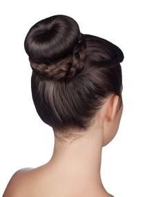 img 2 attached to 🍩 Styla Hair 3 Piece Donut Hair Bun Maker Set - Brown (Small, Medium, Large)