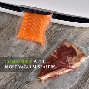 img 1 attached to 🔒 [High Performance] Food Vacuum Sealer Bags, 8inx50 Rolls 2 Pack, XinBaoLong Commercial Grade Food Saver Bags Rolls, Extra Durable, BPA Free, Ideal for Vacuum Storage. Total 100 Feet!!!